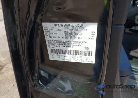 2011 Ford Escape Limited из США, поврежденный, VIN 1FMCU9E77BKB15094